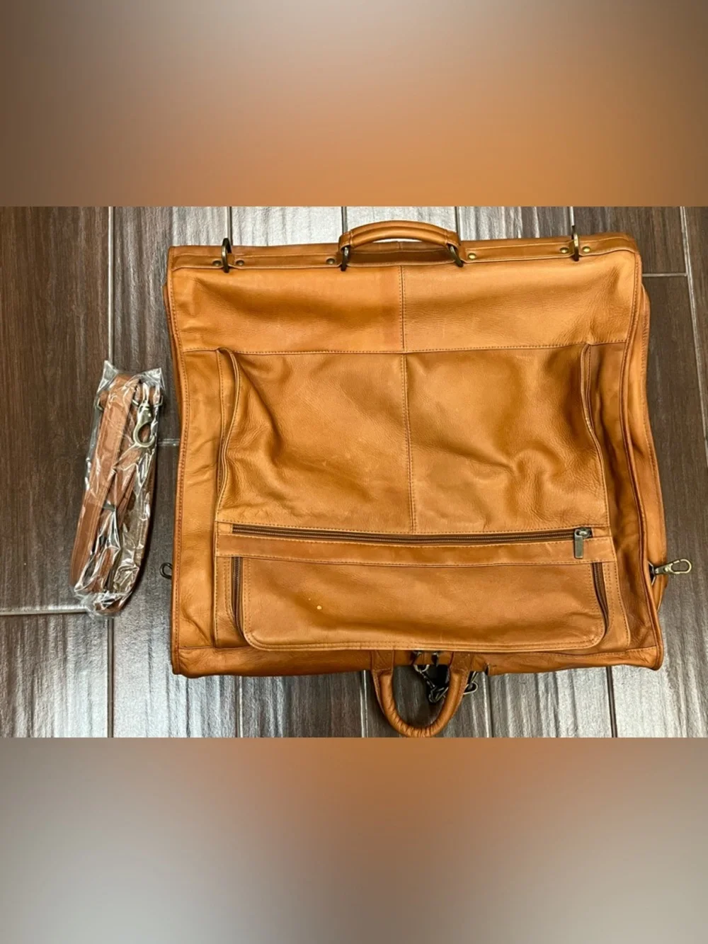 Links Kings Leather Garment Bag